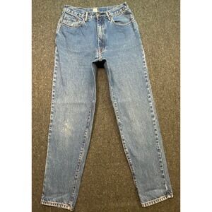 Et Vous VTG 90s Women Size 12 Blue Medium Wash High Rise Mom Jeans Tapered Leg